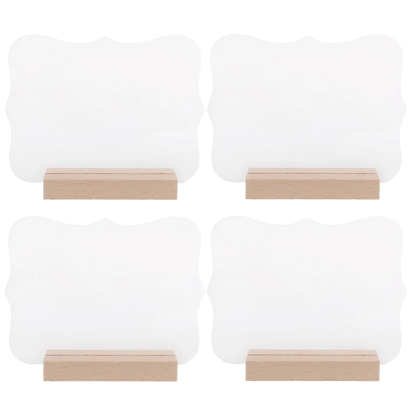 4Pcs Wooden Base Memo Boards Transparent Acrylic Wedding Table Signs Creative Place Cards Decoration Numbers Holder Banquet
4Pcs Wooden Base Memo Boards Transparent Acrylic Wedding Table Signs Creative Place Cards Decoration Numbers Holder Banquet
