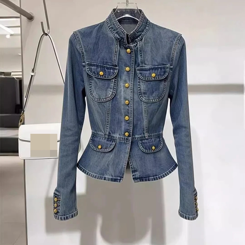 Fashion retro blue denim jacket women's 2026 spring new super good-looking small fragrant temperament top
Fashion retro blue denim jacket women's 2026 spring new super good-looking small fragrant temperament top
