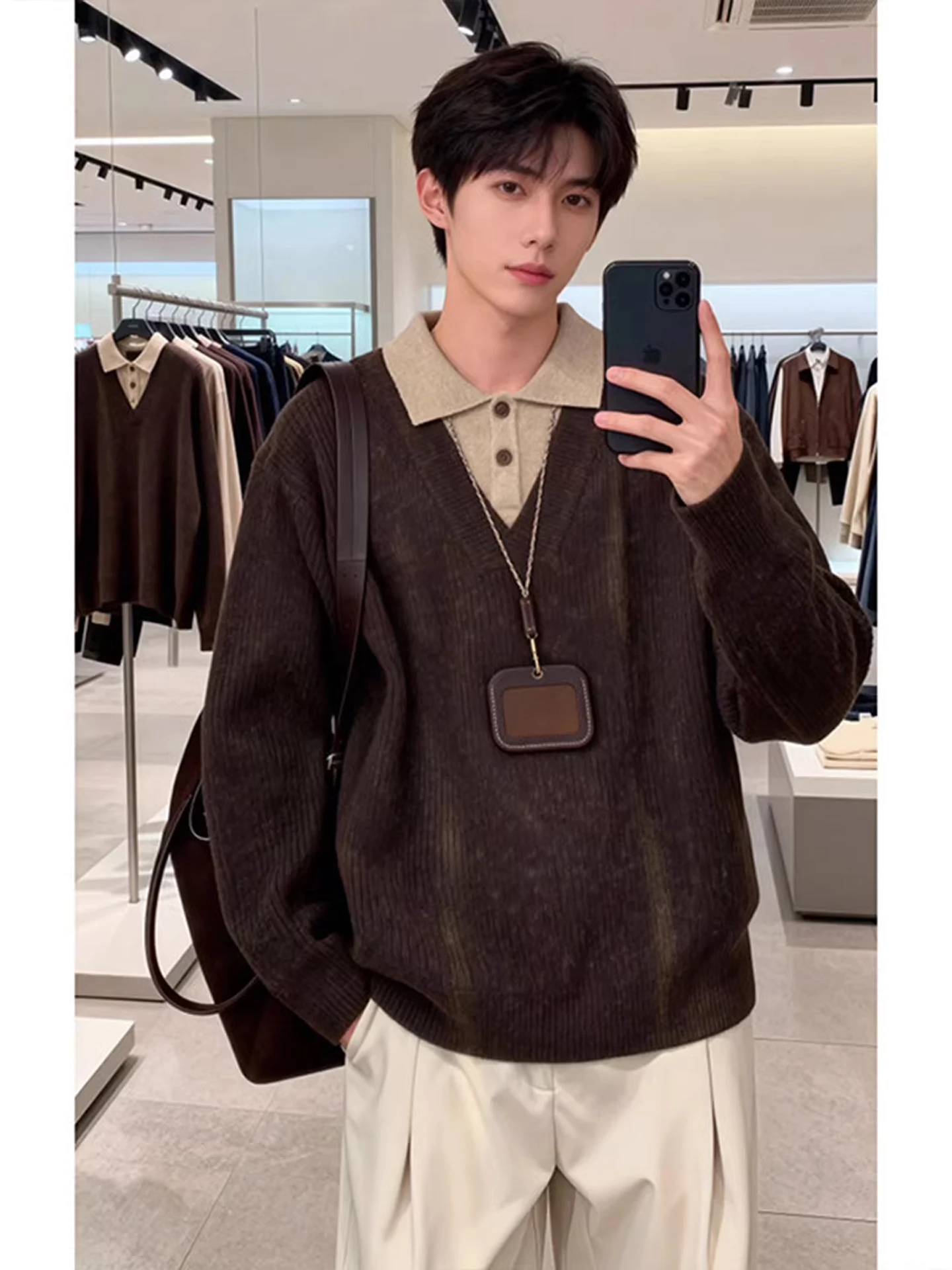 Мужской зимний свитер из трикотажа, имитирующий двухслойный дизайн, повседневный, длинный рукав, теплый, мягкий, комфортный, для ношения под одеждой
Мужской зимний свитер из трикотажа, имитирующий двухслойный дизайн, повседневный, длинный рукав, теплый, мягкий, комфортный, для ношения под одеждой