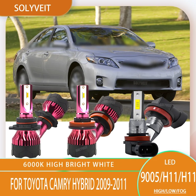 LED Headlights 6000K White Car Bulbs Light 9005/H11/H9 Main Dipped Fog Combo Kit For TOYOTA CAMRY HYBRID 2009 2010 2011
LED Headlights 6000K White Car Bulbs Light 9005/H11/H9 Main Dipped Fog Combo Kit For TOYOTA CAMRY HYBRID 2009 2010 2011