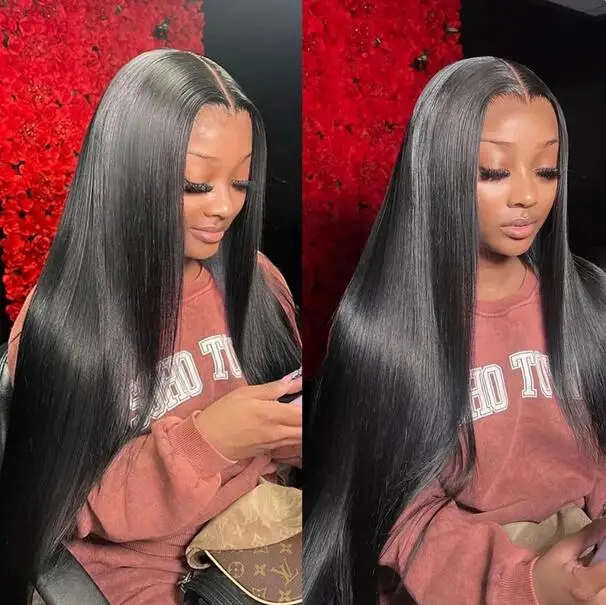 Transparent Lace Front Human Bling Hair Wigs For Women Pre Plucked Brazilian Straight 4X4 Glueless Lace Closure Wig
Transparent Lace Front Human Bling Hair Wigs For Women Pre Plucked Brazilian Straight 4X4 Glueless Lace Closure Wig