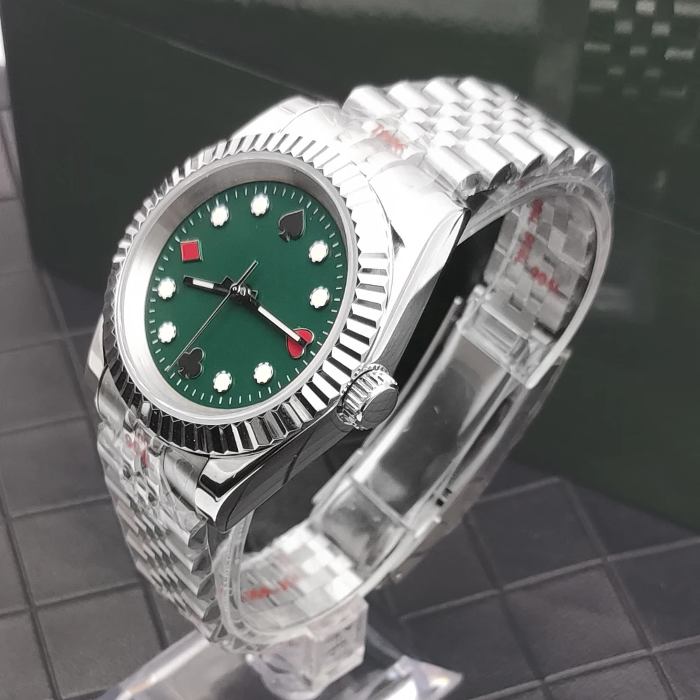 Men's Poker dial Watch 36/39mm Sapphire Glass Waterproof Calendar Clock NH35 Automatic Men and Women's Watches Mechanical
Men's Poker dial Watch 36/39mm Sapphire Glass Waterproof Calendar Clock NH35 Automatic Men and Women's Watches Mechanical