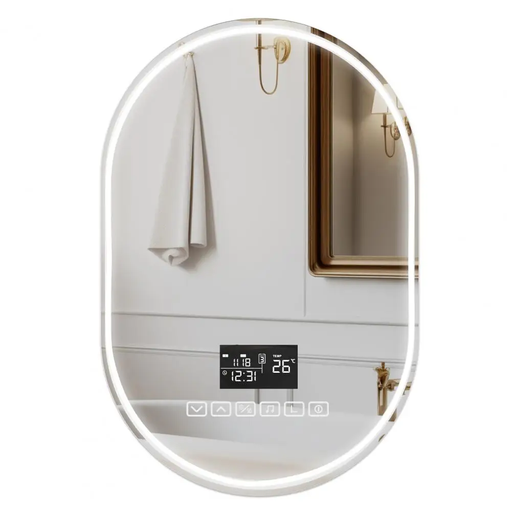 Lighted Bathroom Mirror, 60x90cm Smart Bathroom Mirror Light, Oval LED Bathroom Mirror With Lights, 3 Colors Temperature
Lighted Bathroom Mirror, 60x90cm Smart Bathroom Mirror Light, Oval LED Bathroom Mirror With Lights, 3 Colors Temperature