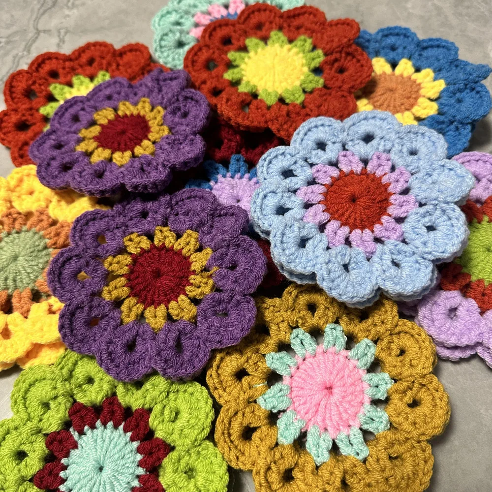 Handmade Flower Mats coasters DIY crochet hooks Bags Clothing Materials Homemade Children's Clothing Design Heat Proof Pad 10CM
Handmade Flower Mats coasters DIY crochet hooks Bags Clothing Materials Homemade Children's Clothing Design Heat Proof Pad 10CM