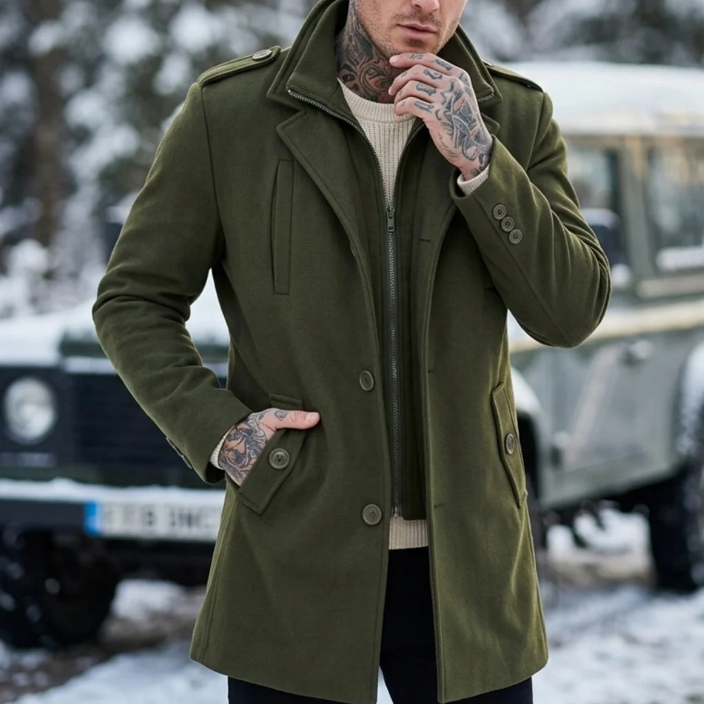 New Autumn Winter Men's Double-layered Trench Coat Multi-pocket Practical Windproof Jacket Street Business Casual Outdoor Coat
New Autumn Winter Men's Double-layered Trench Coat Multi-pocket Practical Windproof Jacket Street Business Casual Outdoor Coat