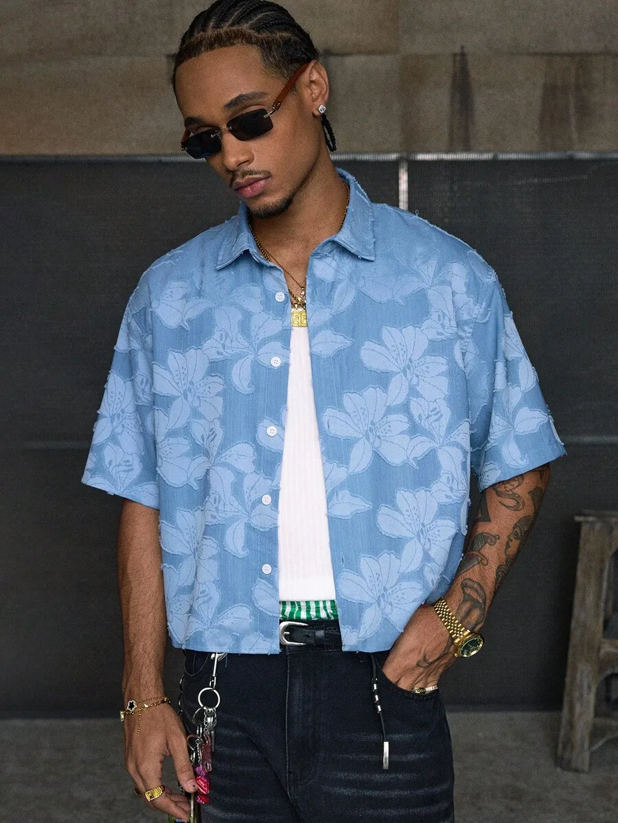 Loose Fit Short Sleeve Turn-Down Collar Floral Print Men Shirt Casual Summer
Loose Fit Short Sleeve Turn-Down Collar Floral Print Men Shirt Casual Summer