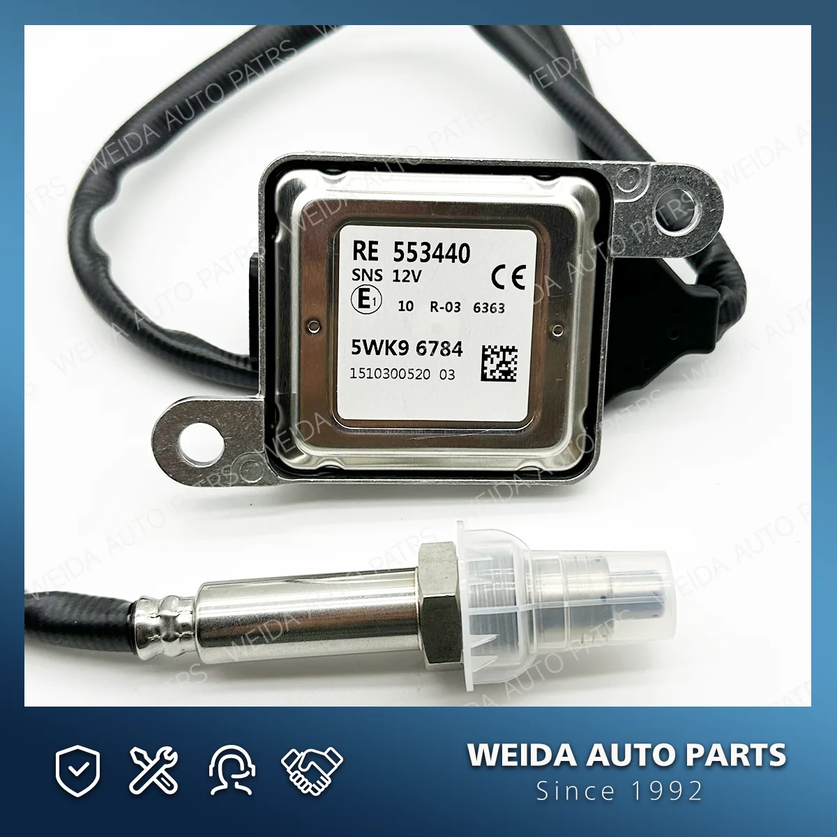 RE553440 5WK96784 Original New Nitrogen Oxide Sensor Nox Sensor for John Deere S650 S660 S670 S680 RE575063 1204270007
RE553440 5WK96784 Original New Nitrogen Oxide Sensor Nox Sensor for John Deere S650 S660 S670 S680 RE575063 1204270007