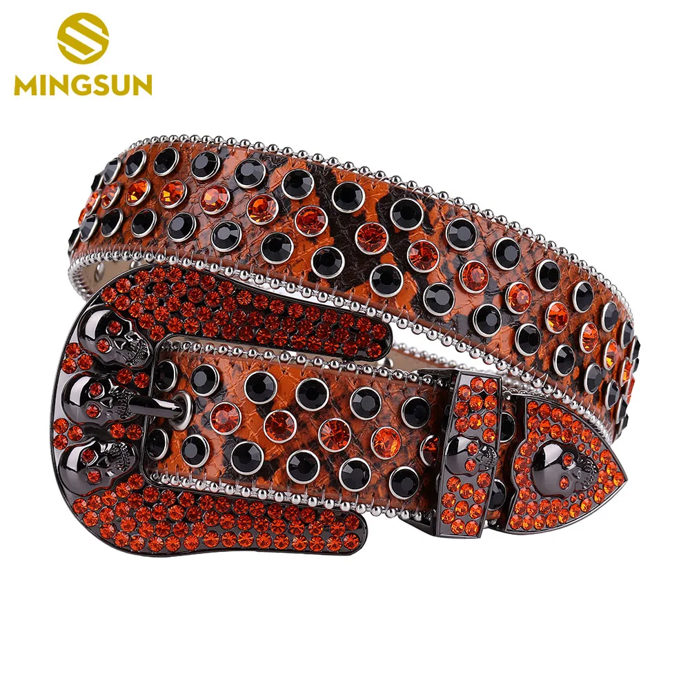 Women Rhinestone Belt Skull Head Leather Belt Men Luxury Diamond Studded Belt For Jeans Waist Decoration Strap Ceintures Western
Women Rhinestone Belt Skull Head Leather Belt Men Luxury Diamond Studded Belt For Jeans Waist Decoration Strap Ceintures Western