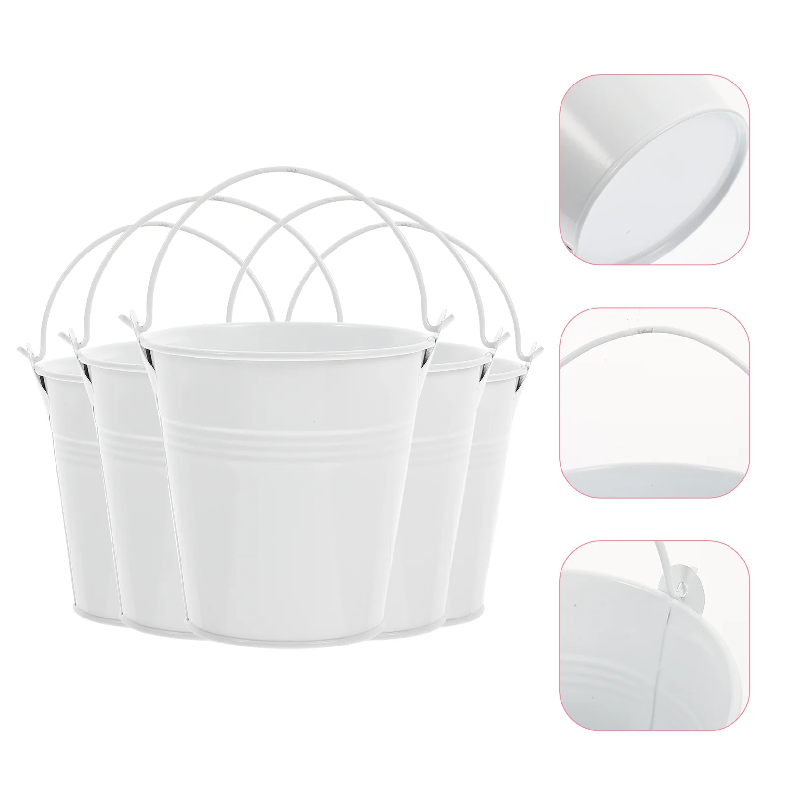 5 Pcs Pots for Plants Party Small Metal Bucket Storage Organizer Iron Flower Barrel White Planting Retro Holder
5 Pcs Pots for Plants Party Small Metal Bucket Storage Organizer Iron Flower Barrel White Planting Retro Holder