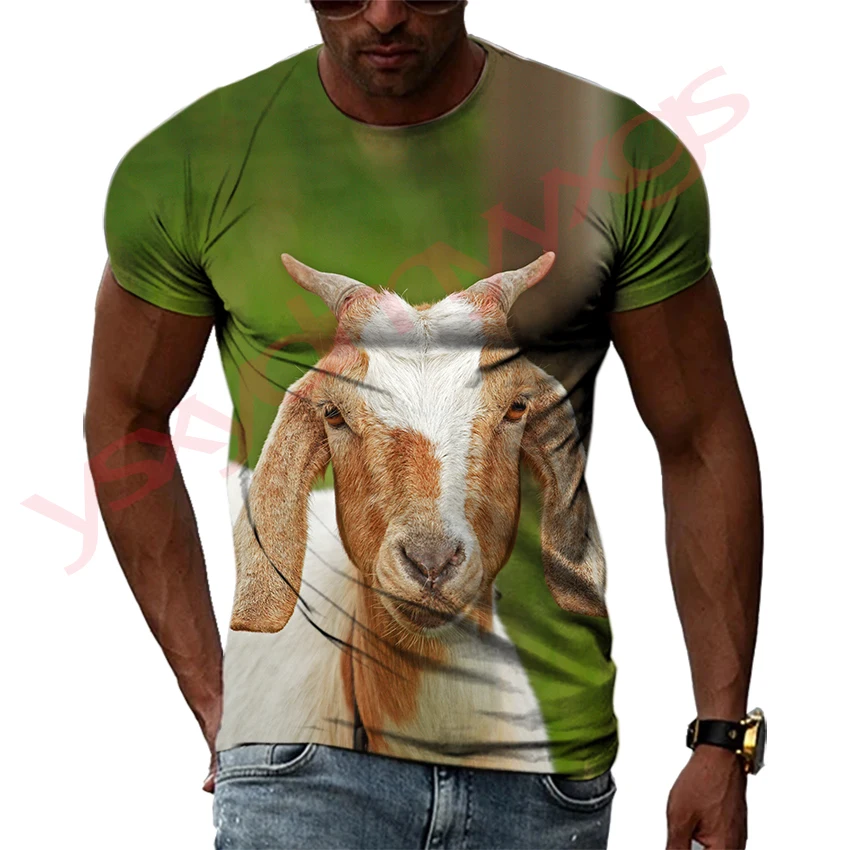 Summer Sheep Pattern Men's T-shirt Hip Hop 3D Print Personality Neck Short Sleeve Fashion Clothes
Summer Sheep Pattern Men's T-shirt Hip Hop 3D Print Personality Neck Short Sleeve Fashion Clothes