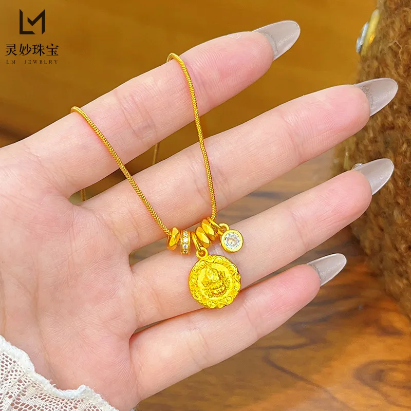 24K Gold AU999 Pendant Necklace - Women's Edition: Elevate Your Style with Pure Gold Glamour
24K Gold AU999 Pendant Necklace - Women's Edition: Elevate Your Style with Pure Gold Glamour