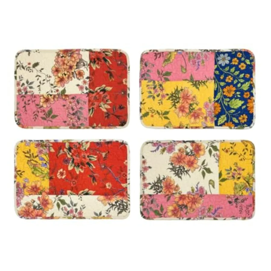 Patchwork Floral Quilted Placemats Set of Reversible 100% Cotton Table Mats, 13" x 19" Vintage Farmhouse Cottagecore Table Deco
Patchwork Floral Quilted Placemats Set of Reversible 100% Cotton Table Mats, 13" x 19" Vintage Farmhouse Cottagecore Table Deco