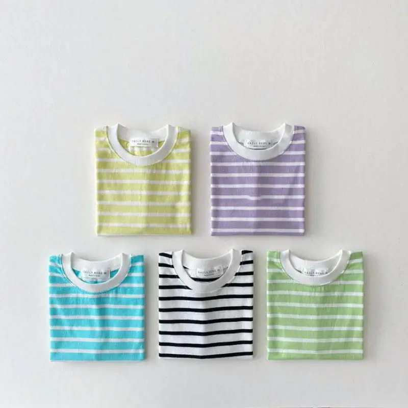 2026 Summer New Children Short Sleeve T Shirts Cotton Baby Girls Casual Striped Tee Toddler Boys Loose Tops Kids Clothes
2026 Summer New Children Short Sleeve T Shirts Cotton Baby Girls Casual Striped Tee Toddler Boys Loose Tops Kids Clothes
