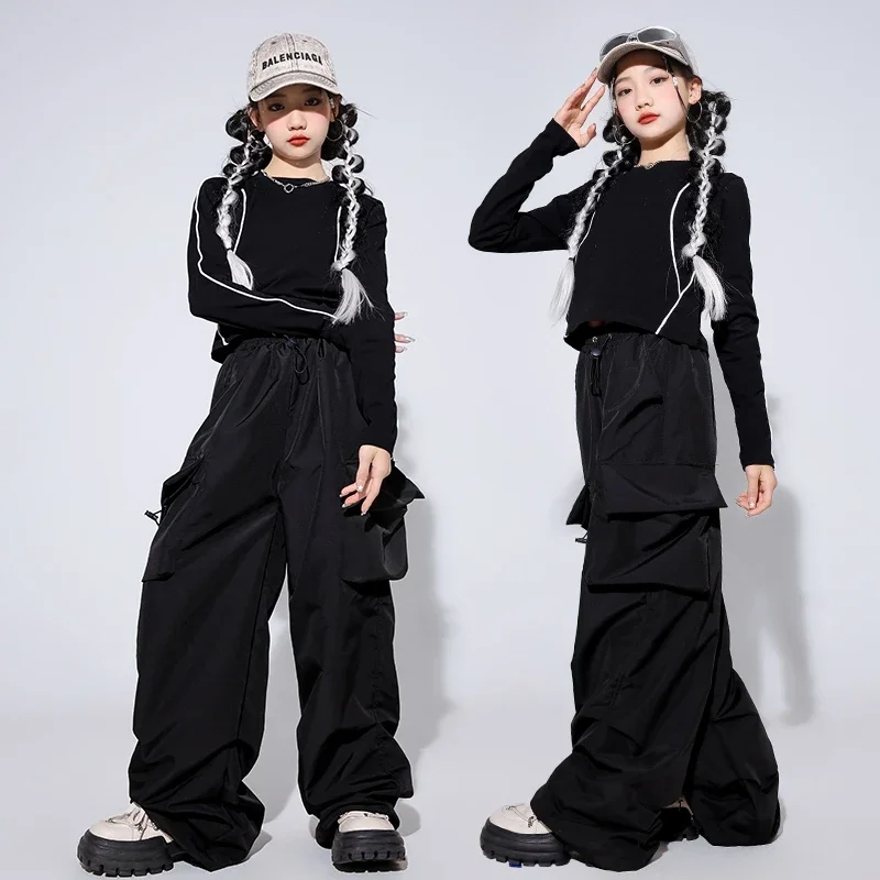Girls Jazz Dance Clothing Hip Hop Black Tops Shuffle Pants Cool Kids Street Dance Costume Kpop Stage Outfit Team Dancewear
Girls Jazz Dance Clothing Hip Hop Black Tops Shuffle Pants Cool Kids Street Dance Costume Kpop Stage Outfit Team Dancewear