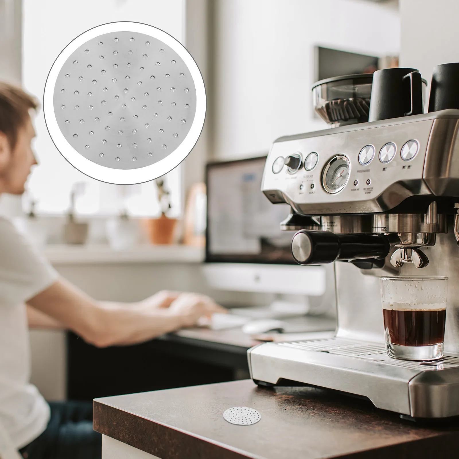 Coffee Machine Filter Mesh Basket Screen Stainless Steel Espresso Puck Replacement
Coffee Machine Filter Mesh Basket Screen Stainless Steel Espresso Puck Replacement