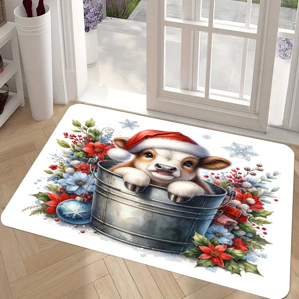 Christmas Baby Cow Doormat Bathroom Toilet Rug Kitchen Balcony Hallway Laundry Room Non-slip Floor Mat8.19
Christmas Baby Cow Doormat Bathroom Toilet Rug Kitchen Balcony Hallway Laundry Room Non-slip Floor Mat8.19