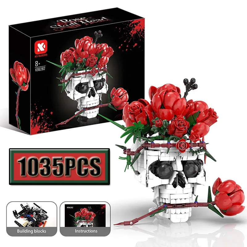 MOC 1065PCS Skeleton Rose Eternal Flower Creative Building Blocks DIY Model Home Decor Puzzle Toy Gift
MOC 1065PCS Skeleton Rose Eternal Flower Creative Building Blocks DIY Model Home Decor Puzzle Toy Gift