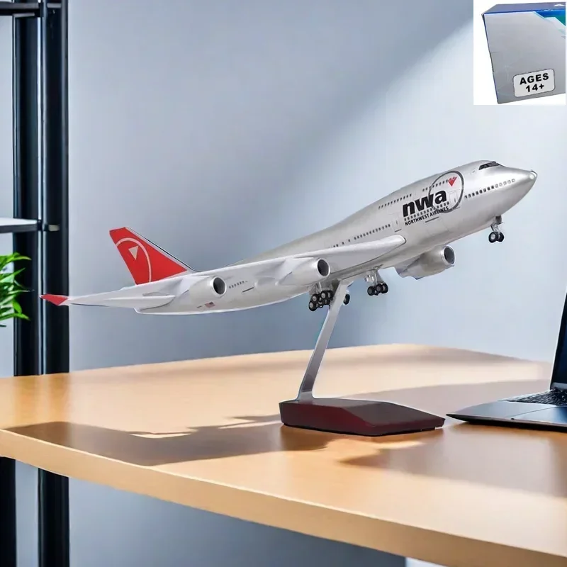 47CM 747 B747 Model nwa NorthWest Airlines with Landing Gear Wheels Lights Resin Aircraft Plane Collectible Toy
47CM 747 B747 Model nwa NorthWest Airlines with Landing Gear Wheels Lights Resin Aircraft Plane Collectible Toy