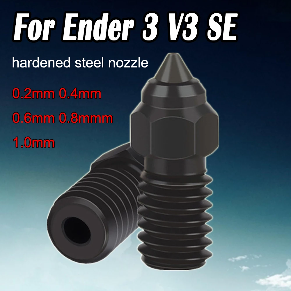 for Ender 3 V3 SE Nozzle 0.2/0.4/0.6/0.8/1.0mm Hardened Steel for Creality Ender 7 Ender 3 V3SE 3D Printer Hotend Nozzles Parts
for Ender 3 V3 SE Nozzle 0.2/0.4/0.6/0.8/1.0mm Hardened Steel for Creality Ender 7 Ender 3 V3SE 3D Printer Hotend Nozzles Parts