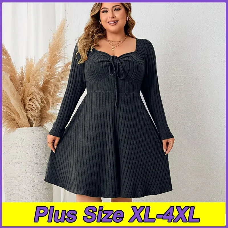 Women's Plus Size Dresses Solid Color Square Collar Clothing XL-4XL Comfortable And Breathable Frock Comfortable Slim Fit Dress
Women's Plus Size Dresses Solid Color Square Collar Clothing XL-4XL Comfortable And Breathable Frock Comfortable Slim Fit Dress