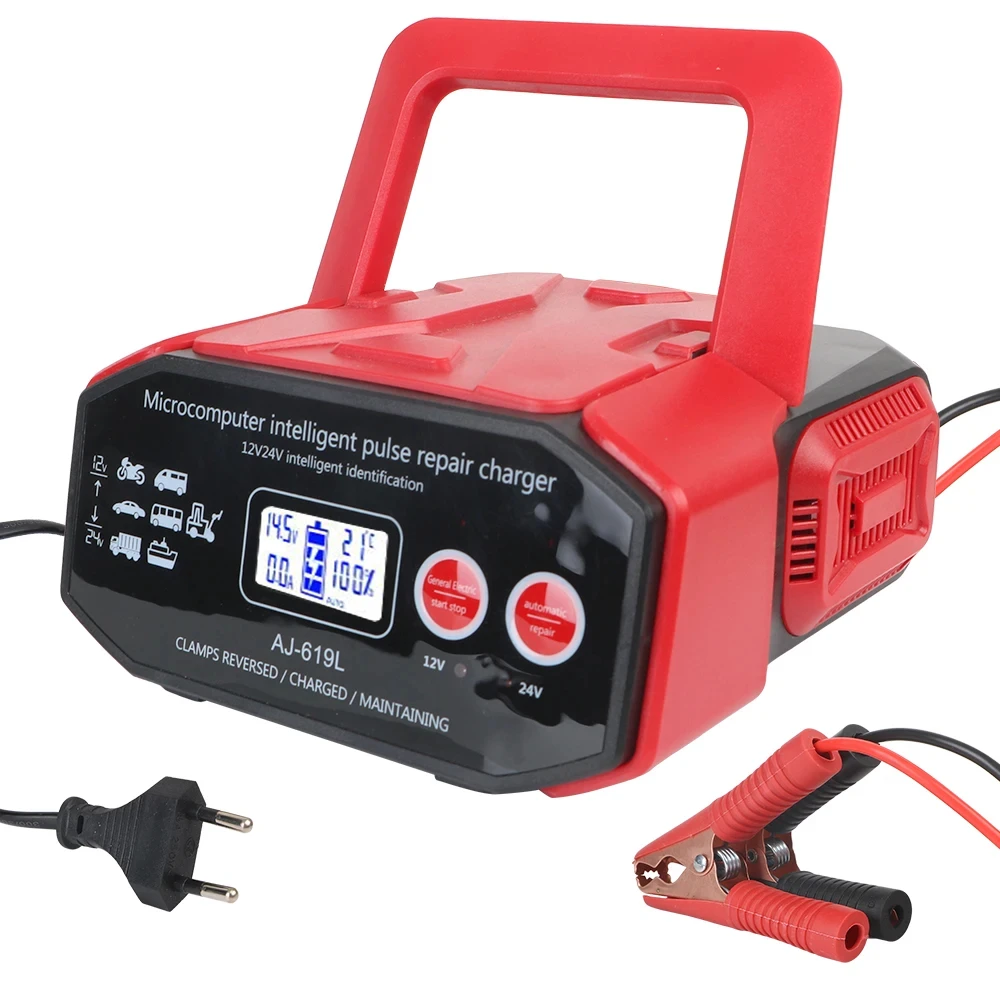 High Power 400W Smart Car Battery Charger Intelligent Pulse Repair 12V/24V LED Display for Car Truck Boat Motorcycle
High Power 400W Smart Car Battery Charger Intelligent Pulse Repair 12V/24V LED Display for Car Truck Boat Motorcycle