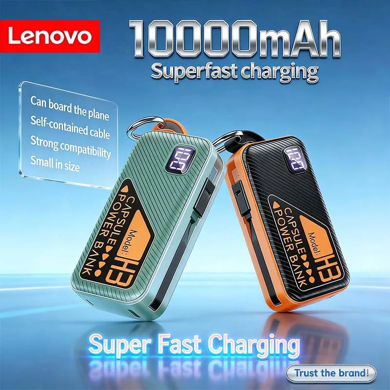 Мини-аккумулятор Lenovo 10000 мАч со встроенным кабелем PD 20 Вт, портативное зарядное устройство, быстрая зарядка для iPhone, Samsung, Xiaomi, внешний аккумулятор
Мини-аккумулятор Lenovo 10000 мАч со встроенным кабелем PD 20 Вт, портативное зарядное устройство, быстрая зарядка для iPhone, Samsung, Xiaomi, внешний аккумулятор
