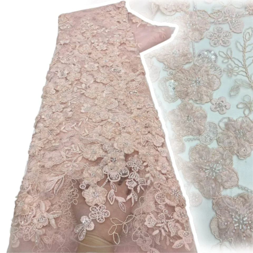 Elegant Lace Fabric 2026 High Quality French Flower Pearl Embroidery Beads Tulle Lace Fabric for Party Wedding Dresses AA2969
Elegant Lace Fabric 2026 High Quality French Flower Pearl Embroidery Beads Tulle Lace Fabric for Party Wedding Dresses AA2969