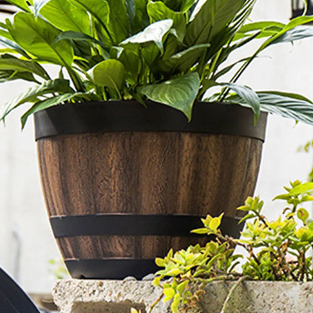 2 Pcs Barrels For Plants Style Planter Wooden Bucket Flowerpot Outdoor Garden Planters Durable Vintage Round Plastic
2 Pcs Barrels For Plants Style Planter Wooden Bucket Flowerpot Outdoor Garden Planters Durable Vintage Round Plastic