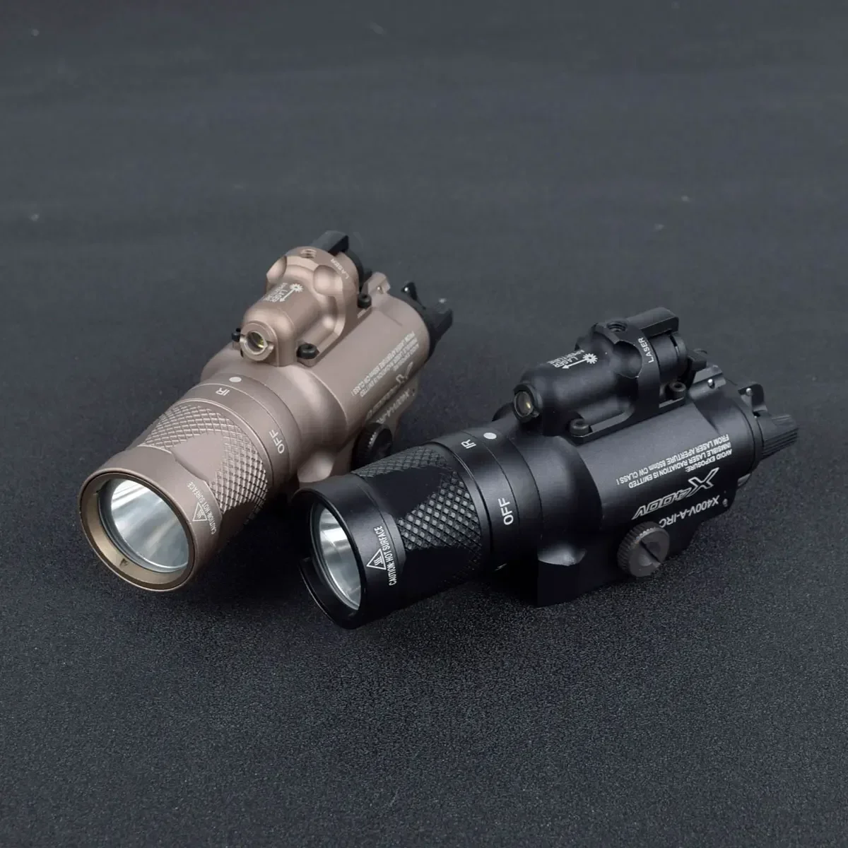 Tactical SUREFIR X400 X400V LED White Light and IR Output X400V-IR Weapon Light Pistol Gun Light With Red Laser Black
Tactical SUREFIR X400 X400V LED White Light and IR Output X400V-IR Weapon Light Pistol Gun Light With Red Laser Black