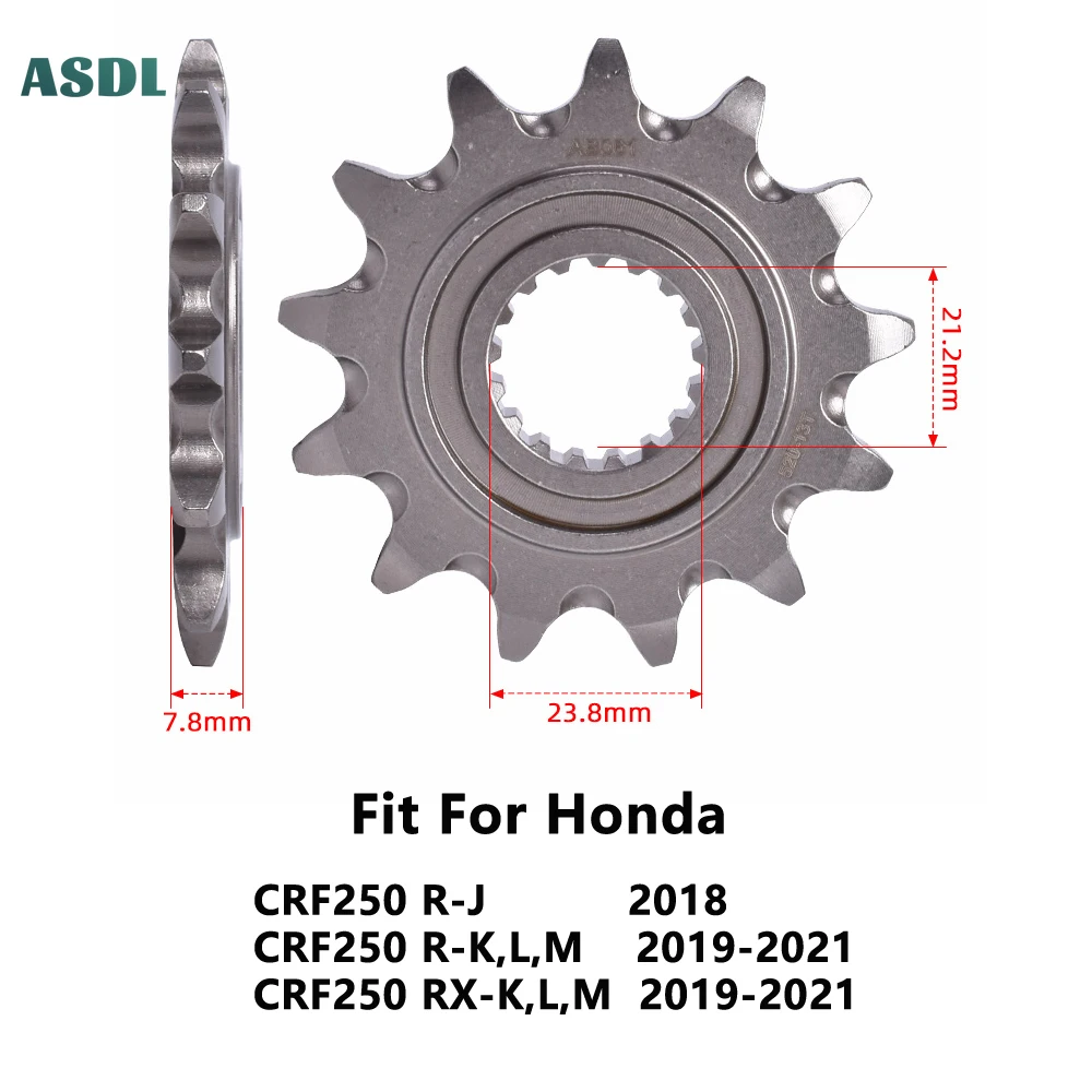 13T Motorcycle Parts Front Sprocket Fit 520 Chain For Honda CRF250 R-J 2018 CRF-250 R-K L M 2019-2021 CRF 250 RX-K L M 20CrMnTi
13T Motorcycle Parts Front Sprocket Fit 520 Chain For Honda CRF250 R-J 2018 CRF-250 R-K L M 2019-2021 CRF 250 RX-K L M 20CrMnTi