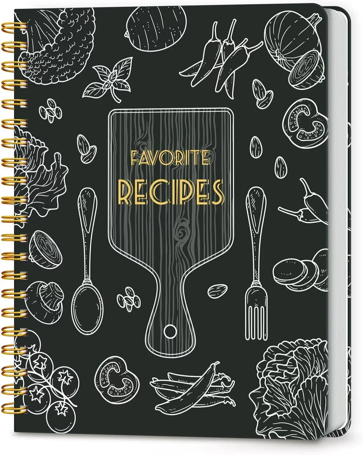 Blank Recipe Notebook to Write in Your Own Recipes, Spiral Hardcover Personal Recipe Organizer, Holds 140 Recipes, 8.5x11 Inches
Blank Recipe Notebook to Write in Your Own Recipes, Spiral Hardcover Personal Recipe Organizer, Holds 140 Recipes, 8.5x11 Inches