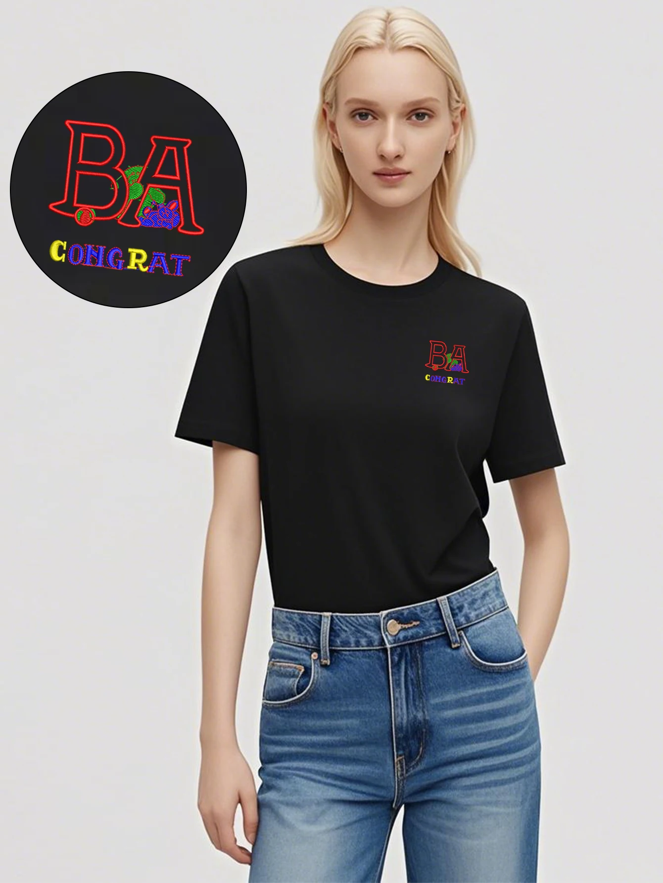 Neon BA Men’s & Women’s Embroidered Cotton T-Shirts – BA Letters T-Shirt with Premium Embroidery for Street Style
Neon BA Men’s & Women’s Embroidered Cotton T-Shirts – BA Letters T-Shirt with Premium Embroidery for Street Style