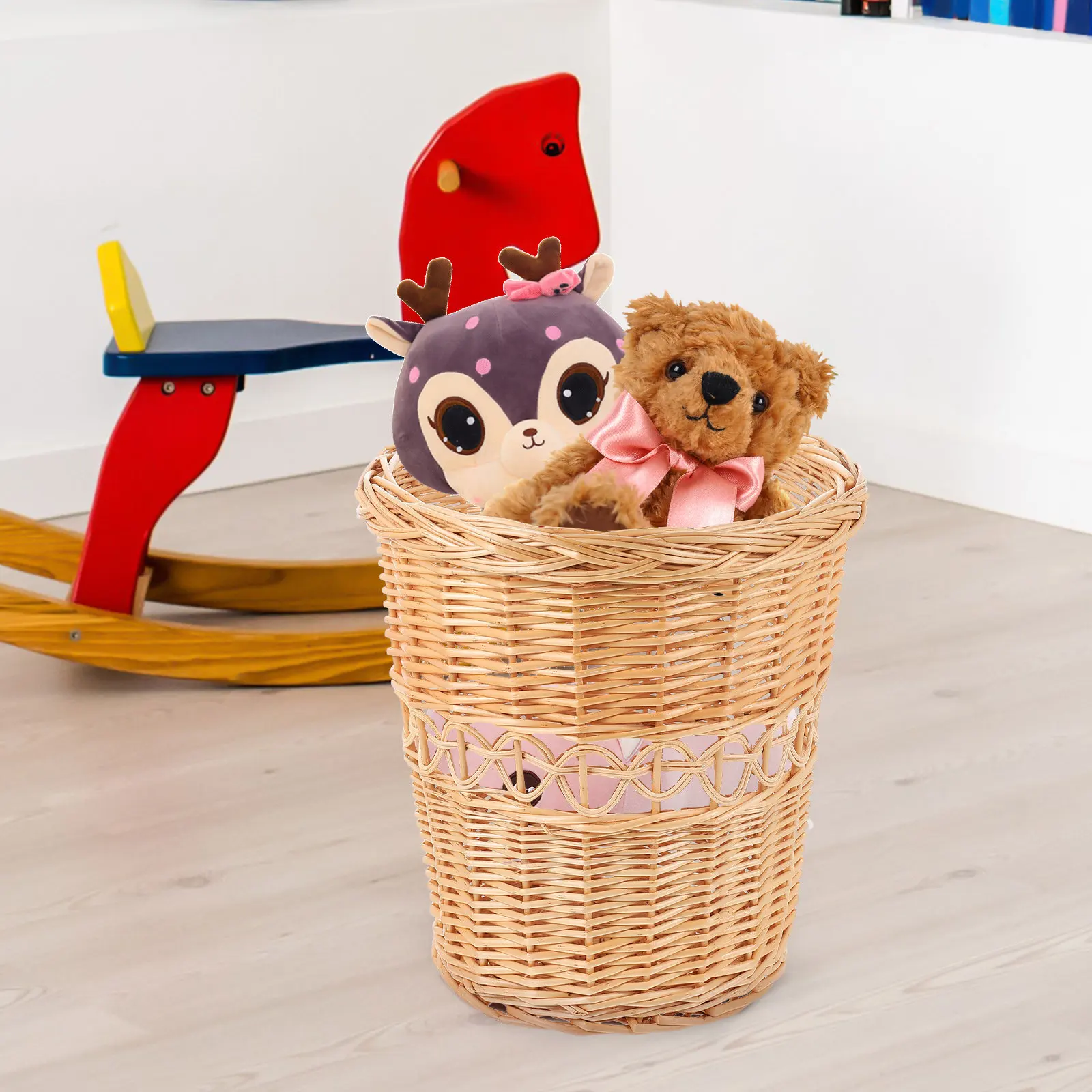 Household Woven Trash Basket Natural Wicker Waste Bin for Kitchen Bedroom Office Decorative Storage Bin Multi-Function Elegant
Household Woven Trash Basket Natural Wicker Waste Bin for Kitchen Bedroom Office Decorative Storage Bin Multi-Function Elegant