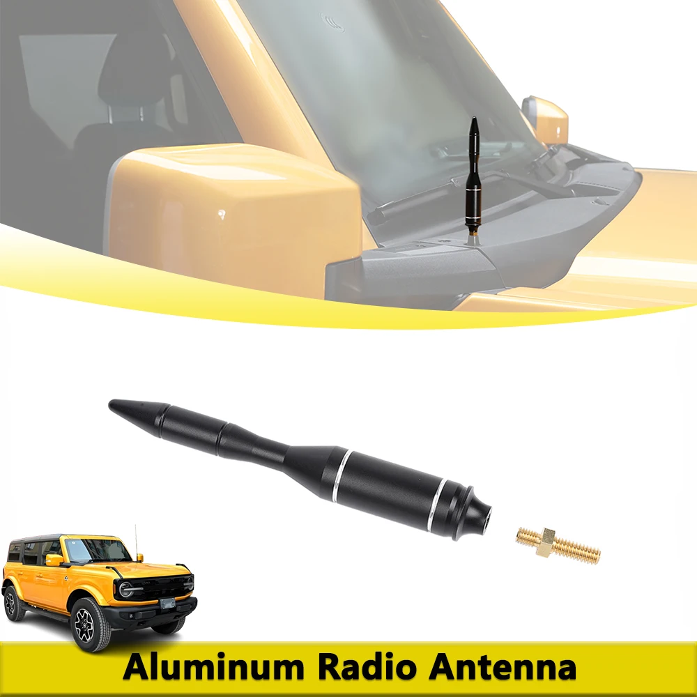 Off-road Short Bullet Antenna For Ford F-150 2009-2026 Bronco 2021-2026 FM/AM Signal Replacement Antenna Exterior Accessories
Off-road Short Bullet Antenna For Ford F-150 2009-2026 Bronco 2021-2026 FM/AM Signal Replacement Antenna Exterior Accessories