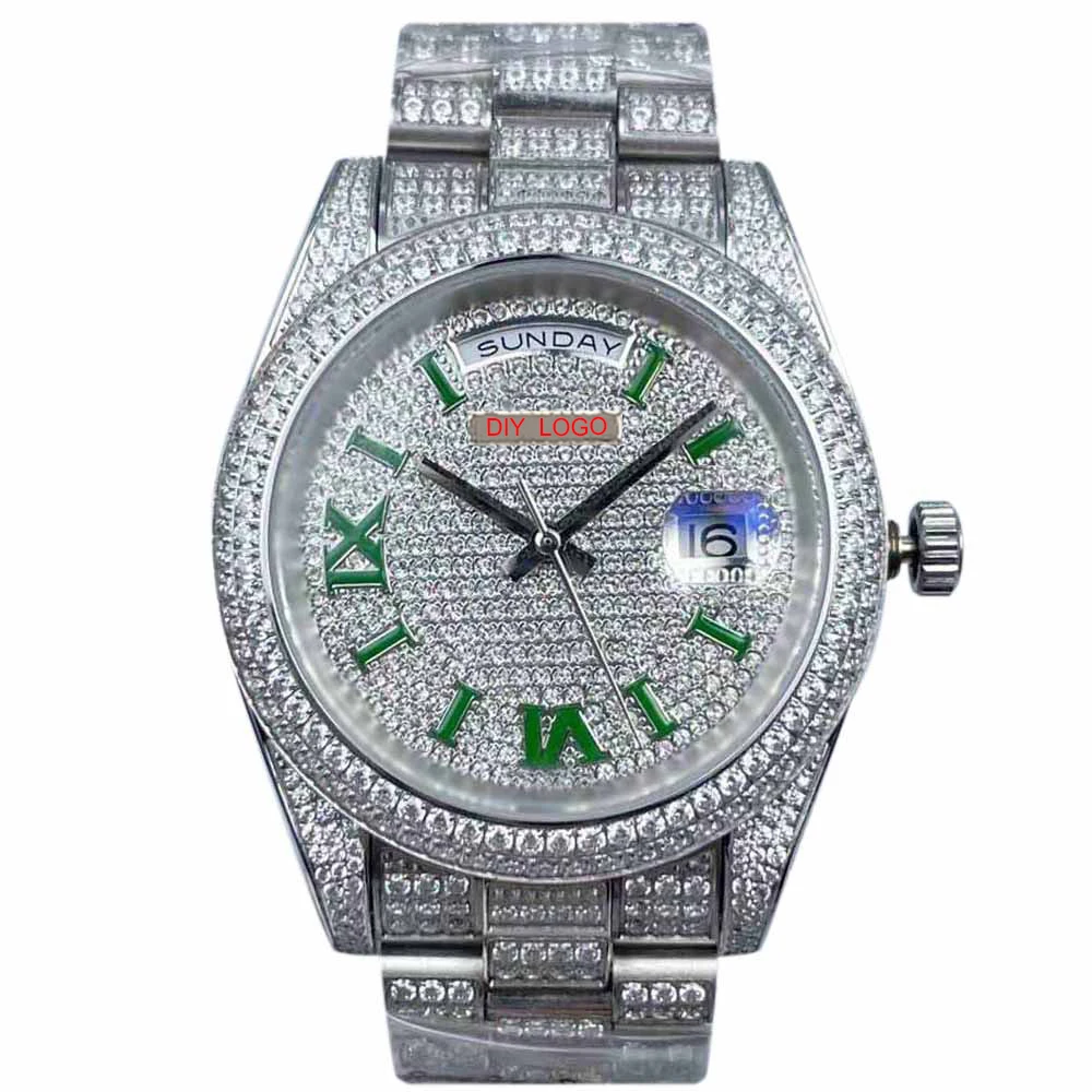 DIY Custom Logo 41mm Sophisticated Diamond Men's Watches – Perfect for Business or Casual Wear, Unique Regalos para Hombre
DIY Custom Logo 41mm Sophisticated Diamond Men's Watches – Perfect for Business or Casual Wear, Unique Regalos para Hombre