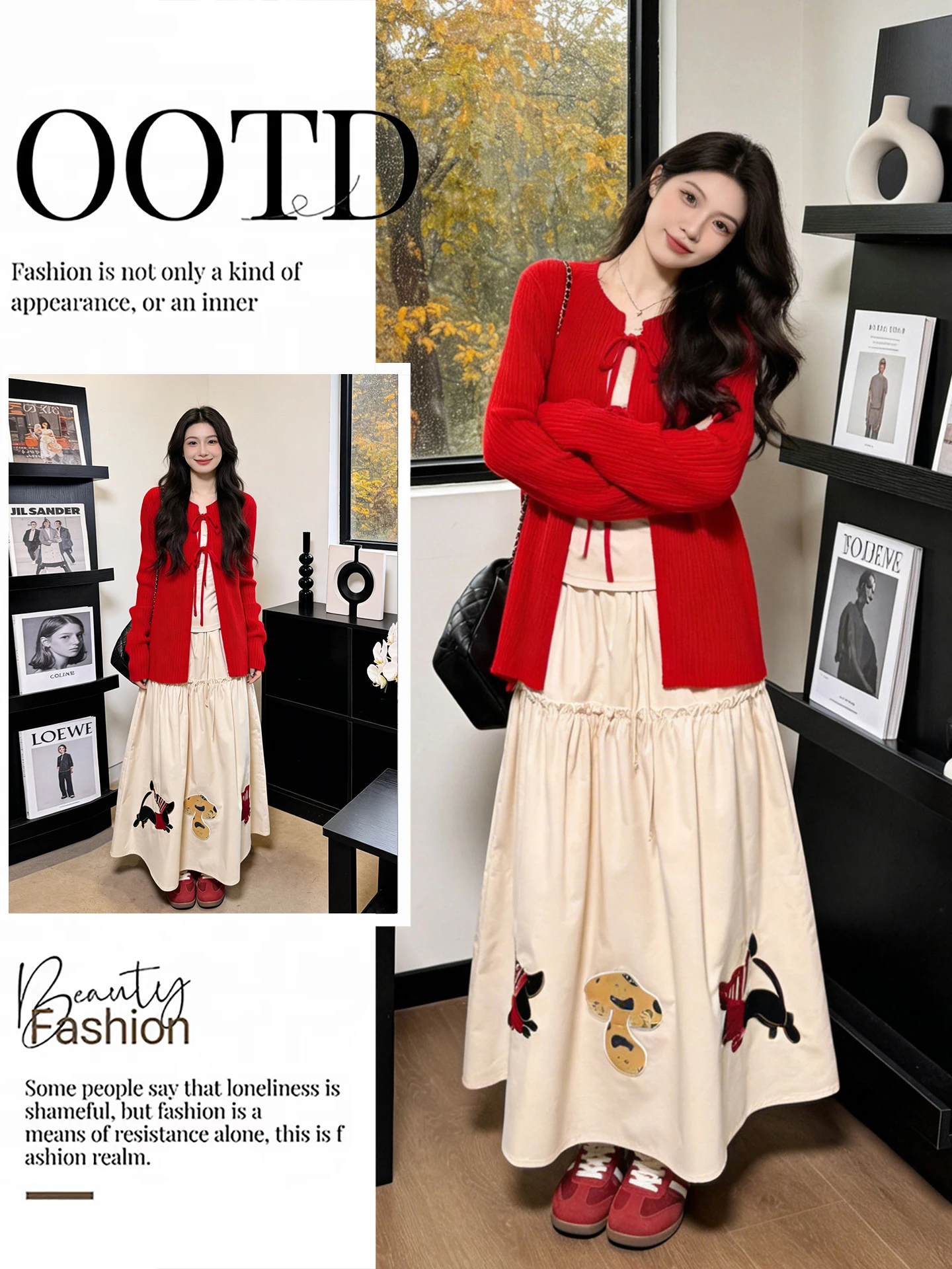 Зимний модный корейский комплект: красный вязаный кардиган с подкладкой и юбка, милый комплект из двух предметов для женщин
Зимний модный корейский комплект: красный вязаный кардиган с подкладкой и юбка, милый комплект из двух предметов для женщин