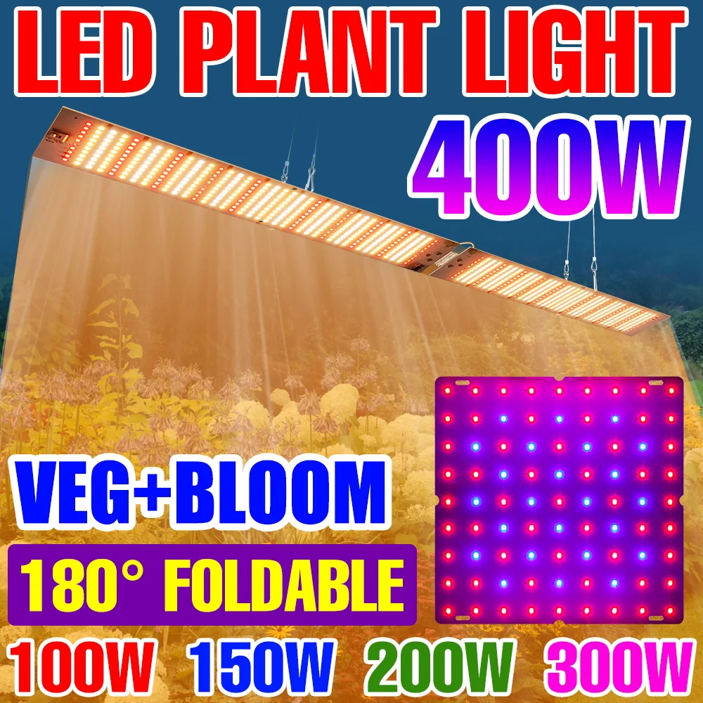 400W Full Spectrum Grow Lights LED Quantum Board Cultivation Lamp Greenhouse Tent Fruit Vegs Flowers Fill Lighting US/EU Plug
400W Full Spectrum Grow Lights LED Quantum Board Cultivation Lamp Greenhouse Tent Fruit Vegs Flowers Fill Lighting US/EU Plug