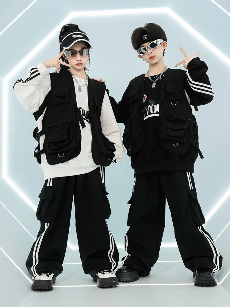 Kid Cool Hip Hop ClothingBlack Zip Up Vest Top Casual Wide Pants for Girl Boy Jazz Dance Costume Clothes
Kid Cool Hip Hop ClothingBlack Zip Up Vest Top Casual Wide Pants for Girl Boy Jazz Dance Costume Clothes