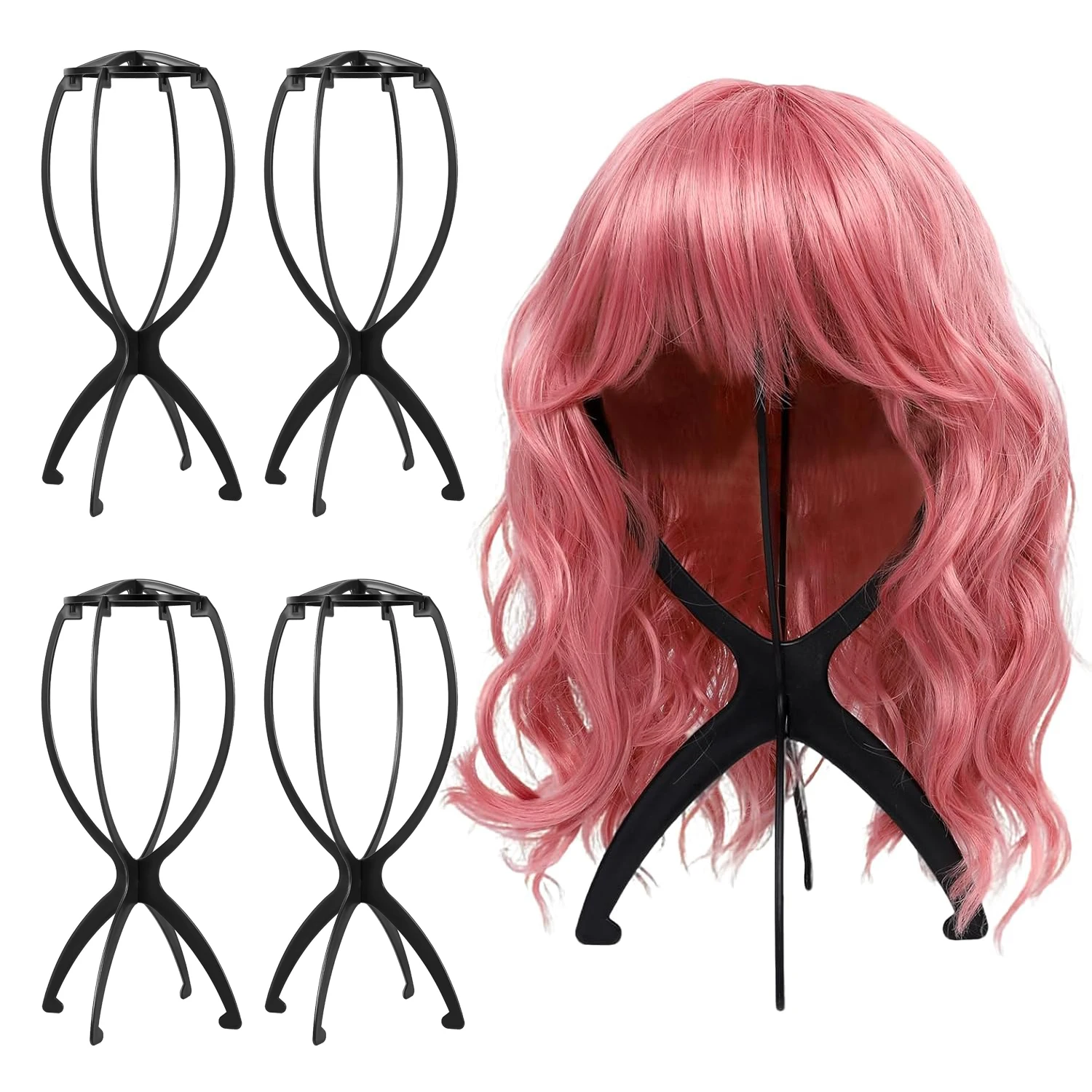 4 Pack Wig Stand, Wig Head Stand Portable Wig Holder for Multiple Wigs, Wig Stands Tripod for Styling Wig Storage,
4 Pack Wig Stand, Wig Head Stand Portable Wig Holder for Multiple Wigs, Wig Stands Tripod for Styling Wig Storage,