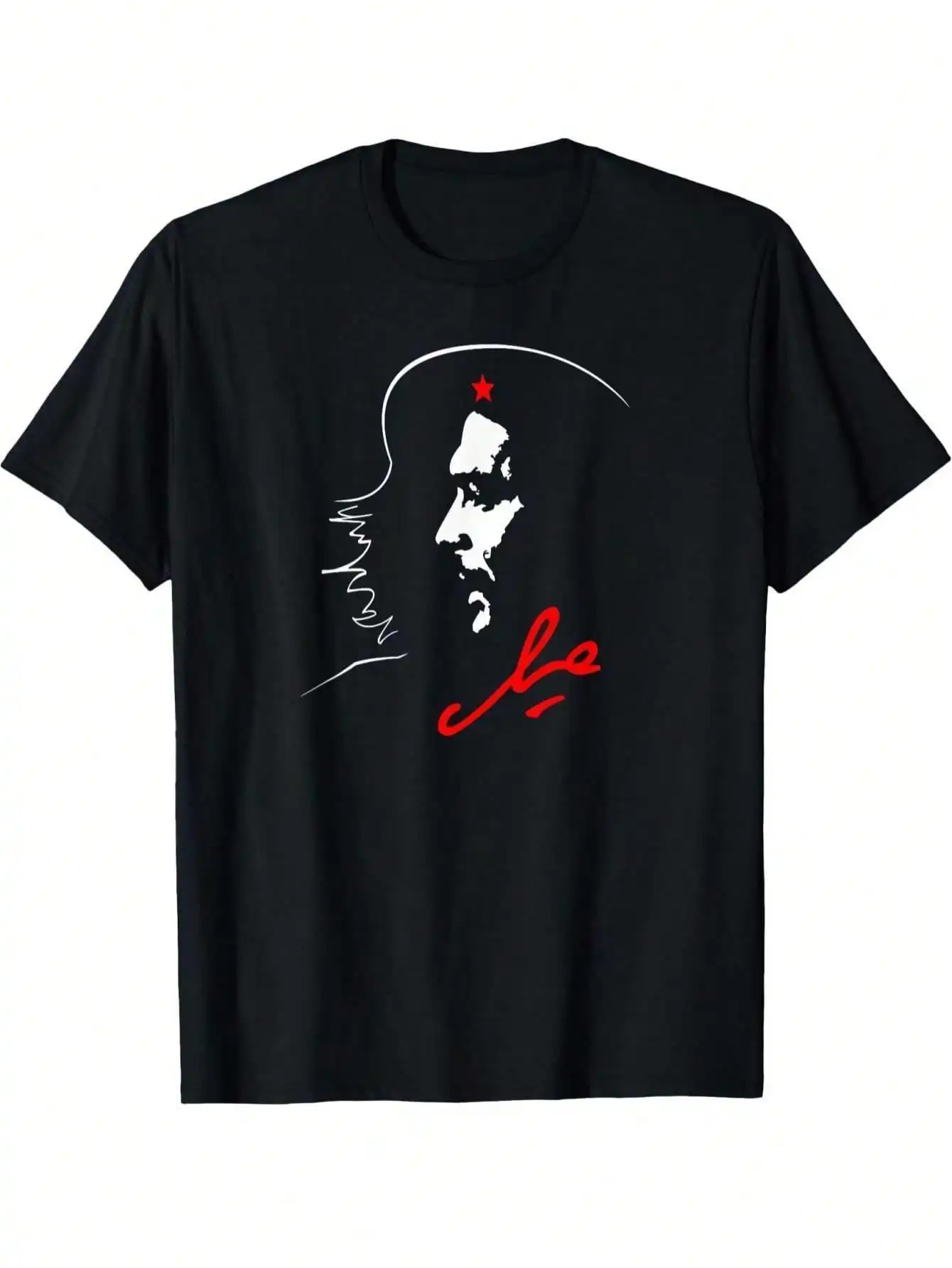 Che Guevara Men's Portrait T-shirt - Cuban Revolutionary Guerrilla Commemorative T-shirt, Red Star, Black Round Neck T-shirt
Che Guevara Men's Portrait T-shirt - Cuban Revolutionary Guerrilla Commemorative T-shirt, Red Star, Black Round Neck T-shirt
