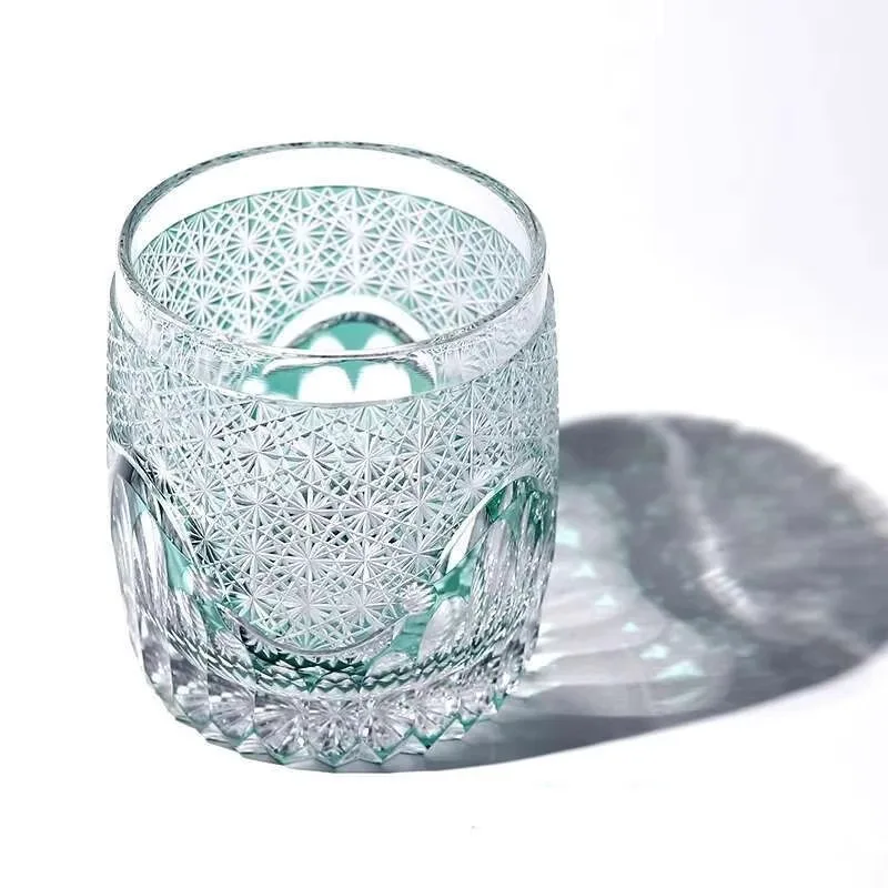 Japanese Edo Kiriko Hand Carving Flower Wave Green Crystal Liquor Glass Cognac Brandy Snifter Whiskey Cup Wine Mug Drinkware
Japanese Edo Kiriko Hand Carving Flower Wave Green Crystal Liquor Glass Cognac Brandy Snifter Whiskey Cup Wine Mug Drinkware