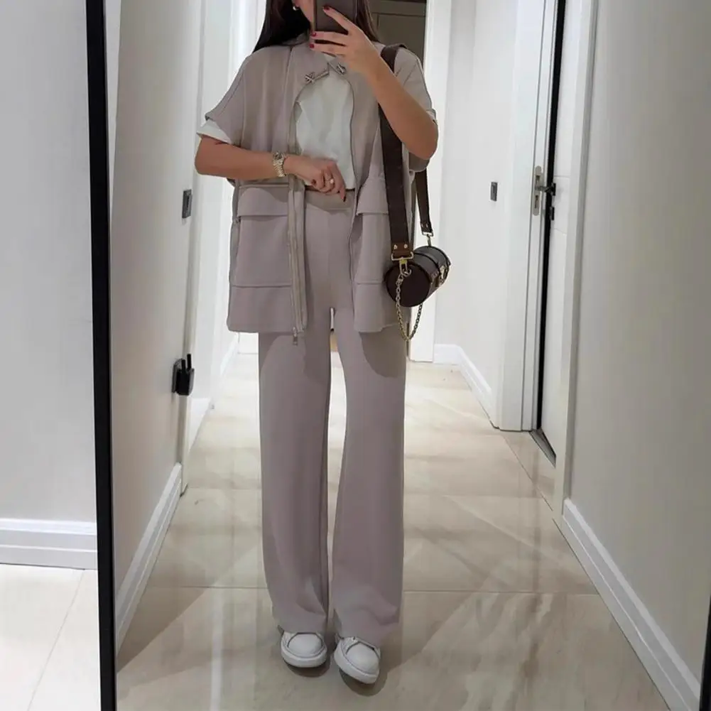 Fashion Zip Up Shirt Set Women Autumn Casual Loose Retro V Neck Cardigan + Wide-leg Long Pants 2piece Set Lounge Tracksuit
Fashion Zip Up Shirt Set Women Autumn Casual Loose Retro V Neck Cardigan + Wide-leg Long Pants 2piece Set Lounge Tracksuit