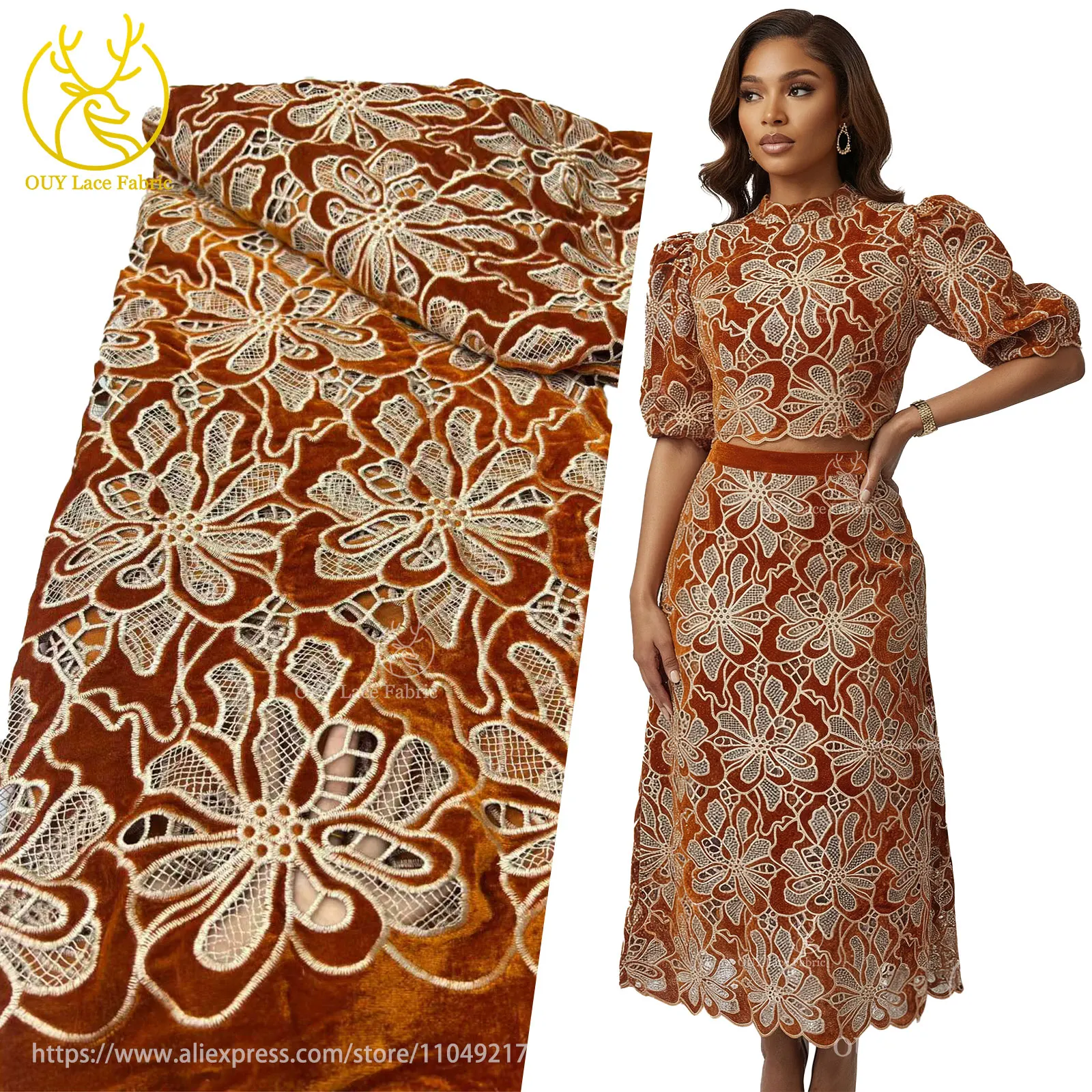 Velvet Luxury Embroidered Lace Fabric 2026 Premium French Dressing Fabric for Women's Party Attire and Evening Gown Sewing
Velvet Luxury Embroidered Lace Fabric 2026 Premium French Dressing Fabric for Women's Party Attire and Evening Gown Sewing