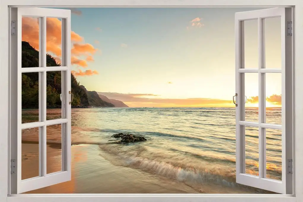 Beach Sunset Exotic Window Art Picture Print Silk Poster Home Wall Decor
Beach Sunset Exotic Window Art Picture Print Silk Poster Home Wall Decor