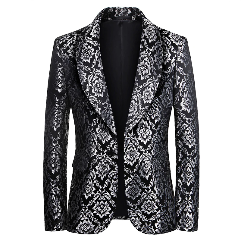 Floral Print Gentleman Business Blazer Mens Designer Clothes Coat Party Stage Quality Gentleman Suits Streetwear Terno Masculino
Floral Print Gentleman Business Blazer Mens Designer Clothes Coat Party Stage Quality Gentleman Suits Streetwear Terno Masculino