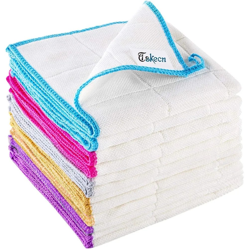 10 Pack Reusable Super Absorbent Dish Cloths for Kitchen Bathroom Counter Cleaning
10 Pack Reusable Super Absorbent Dish Cloths for Kitchen Bathroom Counter Cleaning