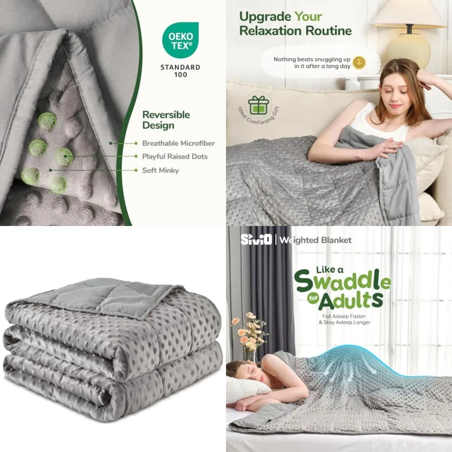 Weighted Blankets for Adults, Soft Minky Heavy Blanket for Calm Sleeping, Brethable Cooling Weighted Throw Blanket for Men and
Weighted Blankets for Adults, Soft Minky Heavy Blanket for Calm Sleeping, Brethable Cooling Weighted Throw Blanket for Men and