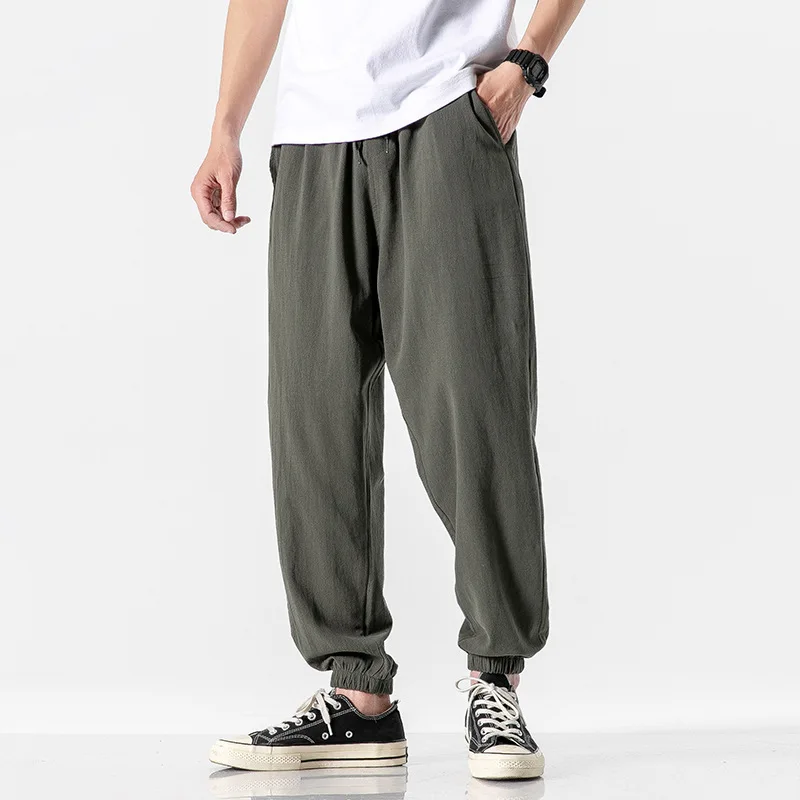 GIOIOMen's Casual Cropped Pants,Spring and Summer Linen Thin Ankle-Tied Drawstring Waist Loose Sports Men's Pants
GIOIOMen's Casual Cropped Pants,Spring and Summer Linen Thin Ankle-Tied Drawstring Waist Loose Sports Men's Pants