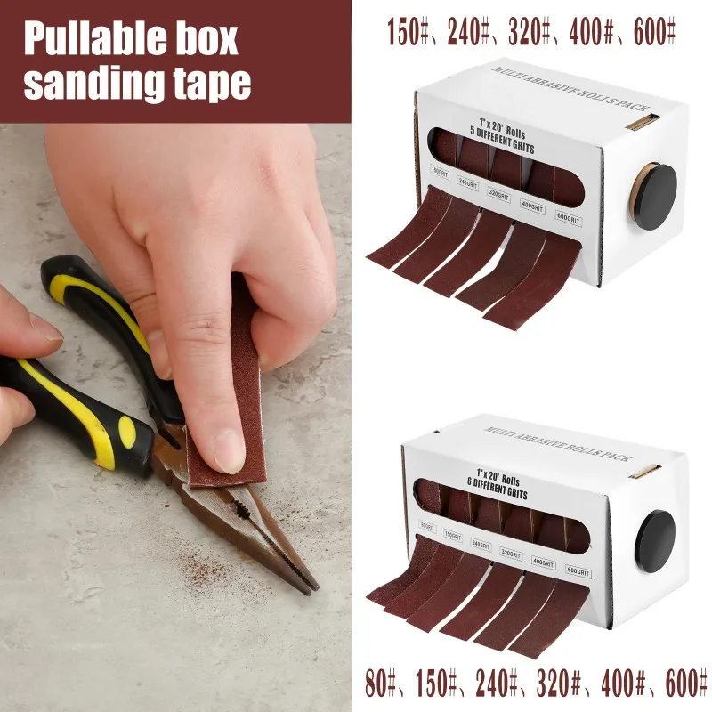 5/6PCS sandpaper roll, sandpaper resistant to 20 feet, used for metal/hardwood plastic woodworking polishing
5/6PCS sandpaper roll, sandpaper resistant to 20 feet, used for metal/hardwood plastic woodworking polishing