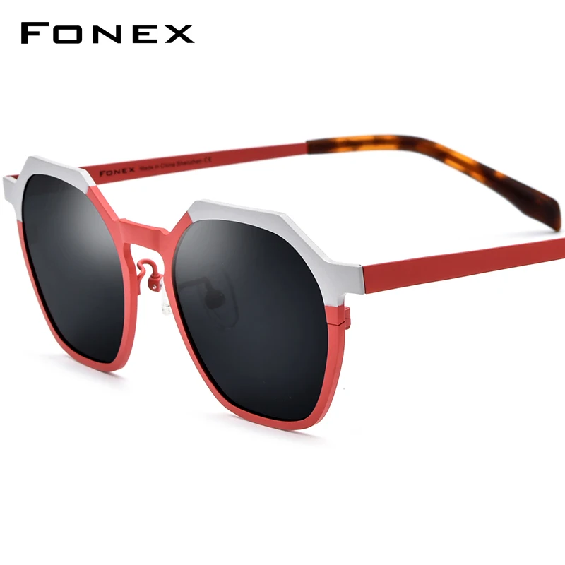 FONEX Pure Titanium Sunglasses Men Retro Fashion Polygon Polarized Sun Glasses 2024 New Colorful Women UV400 Shades F85814T
FONEX Pure Titanium Sunglasses Men Retro Fashion Polygon Polarized Sun Glasses 2024 New Colorful Women UV400 Shades F85814T